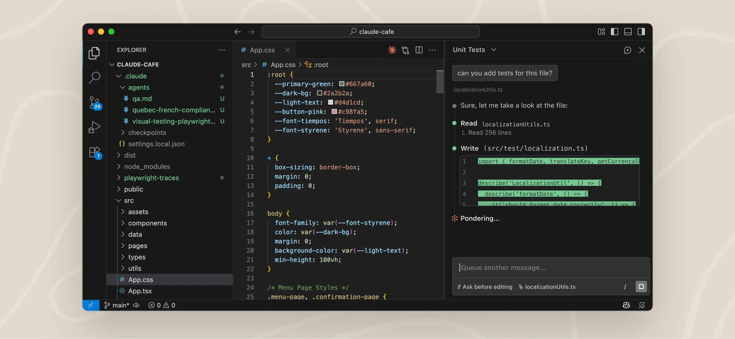 A dark-themed Visual Studio Code editor showing a file explorer and Python code.
