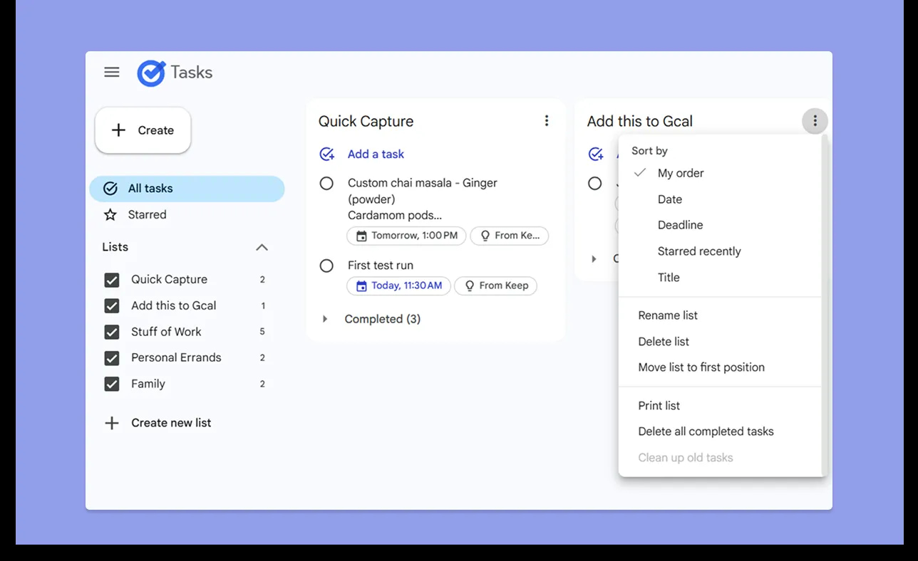 Task management app shows 