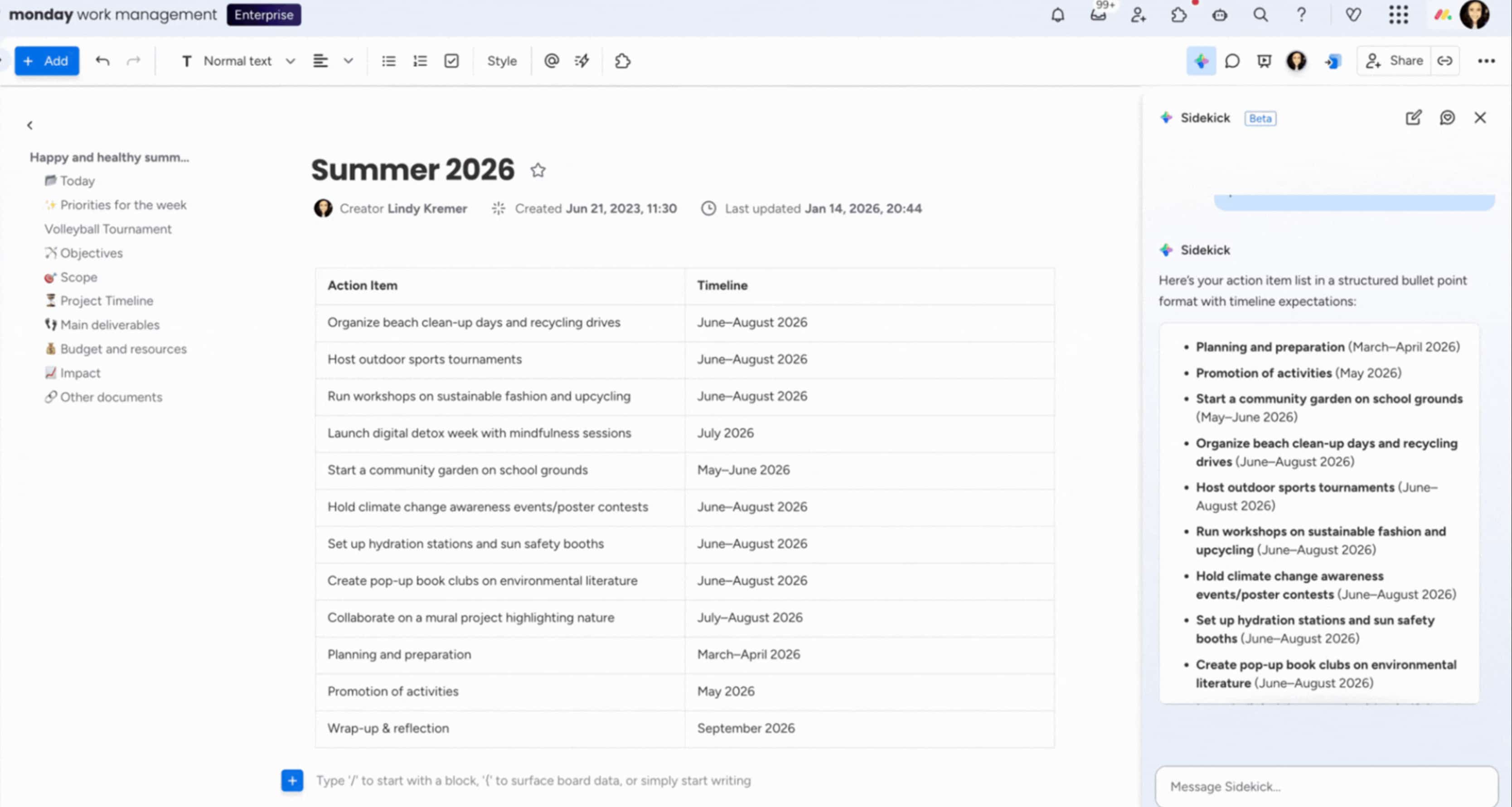 Digital workspace displaying 