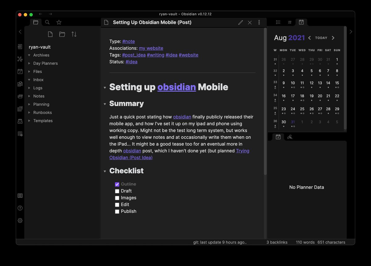 Dark mode interface displaying 